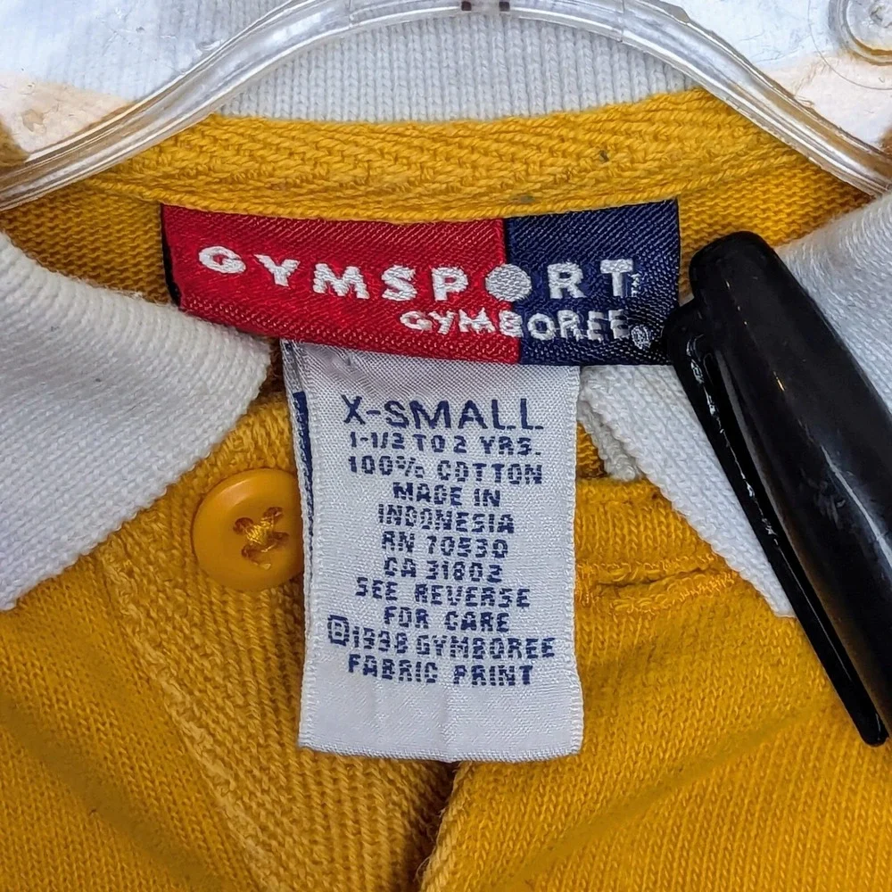 Vintage GYMBOREE GYMSPORT Rugby Polo Colorblock 90s 1998 Shirt XS 18-24 months